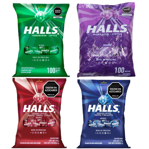  Halls Surtido x 100 